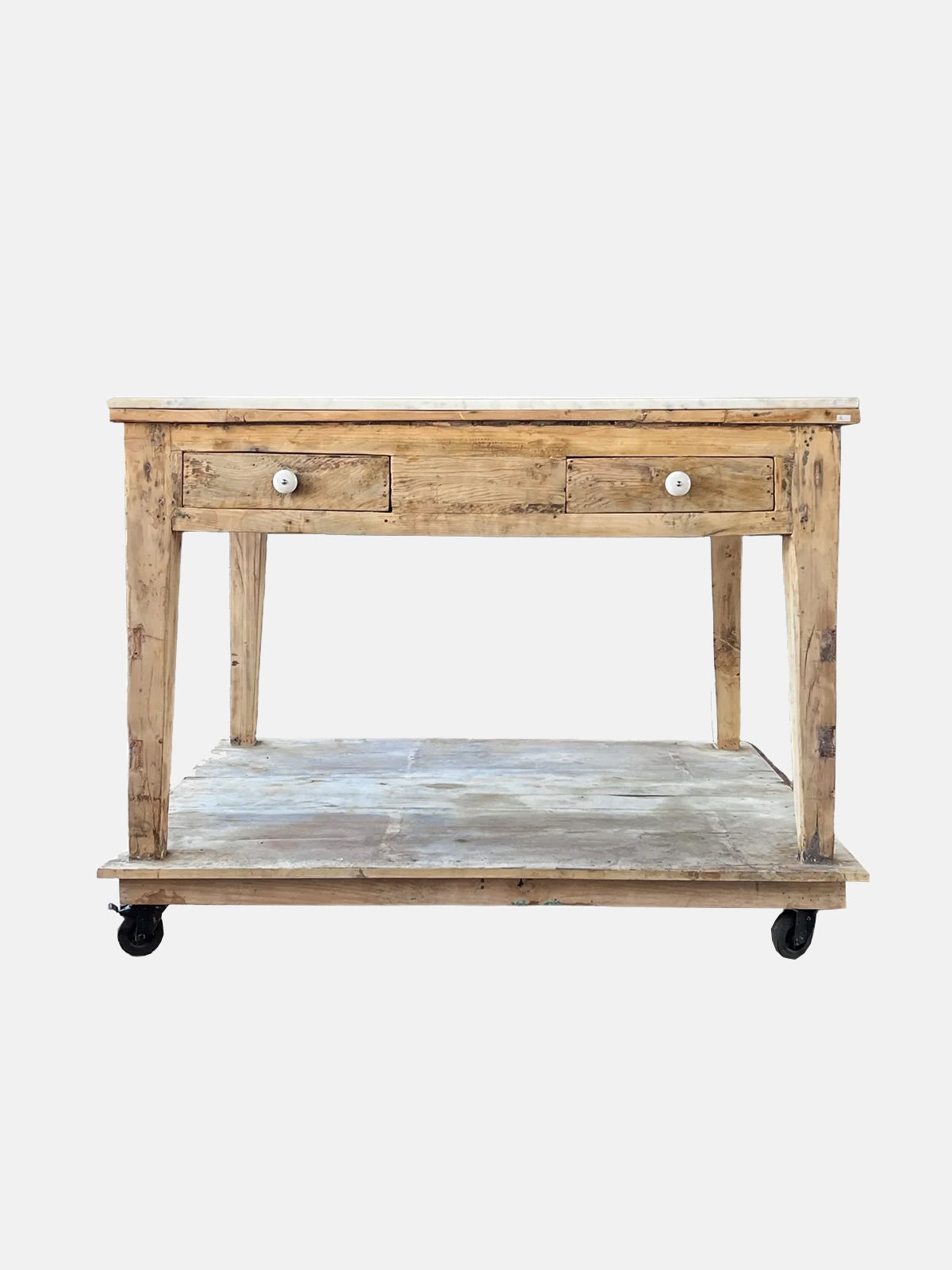 Bleached Kitchen Island