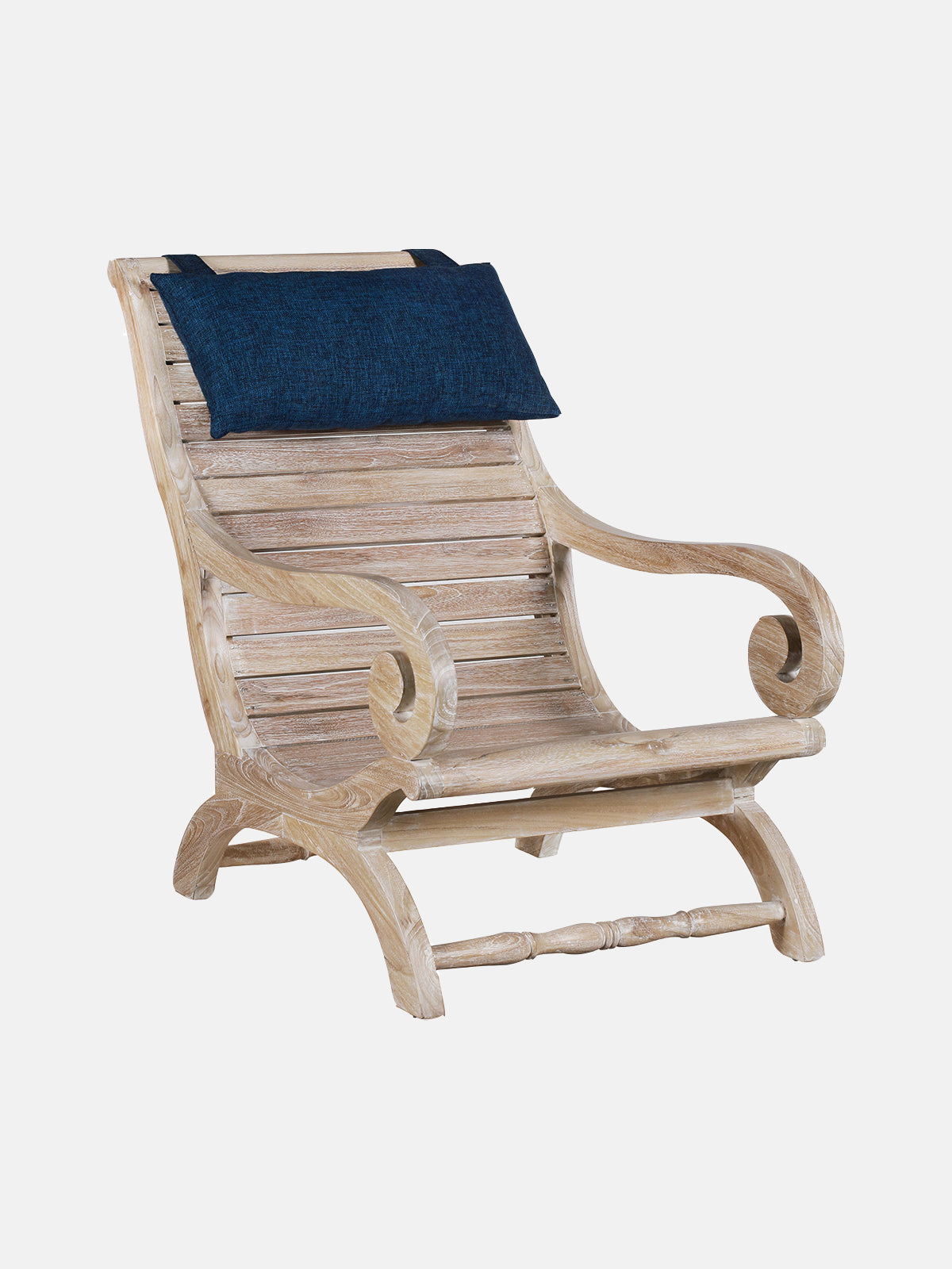 Teak Slatted Lazy Chair