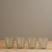 Ruffle Glass Lattice Tumbler, Set of 4