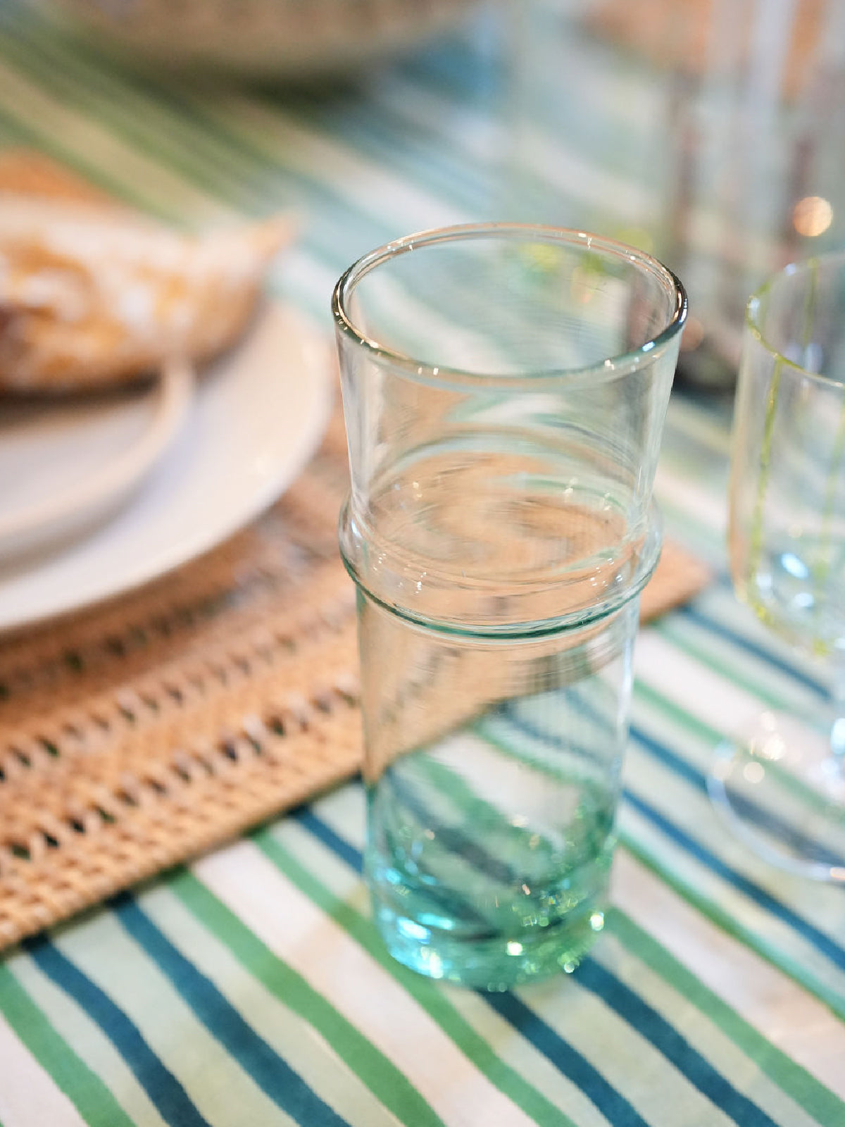 Tall Recycled Moroccan Style Tea Glass