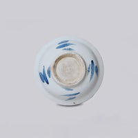 Small Blue & White Porcelain Lotus Dish