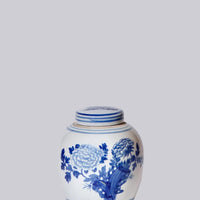 Blue and White Porcelain Abundant Peony Jar