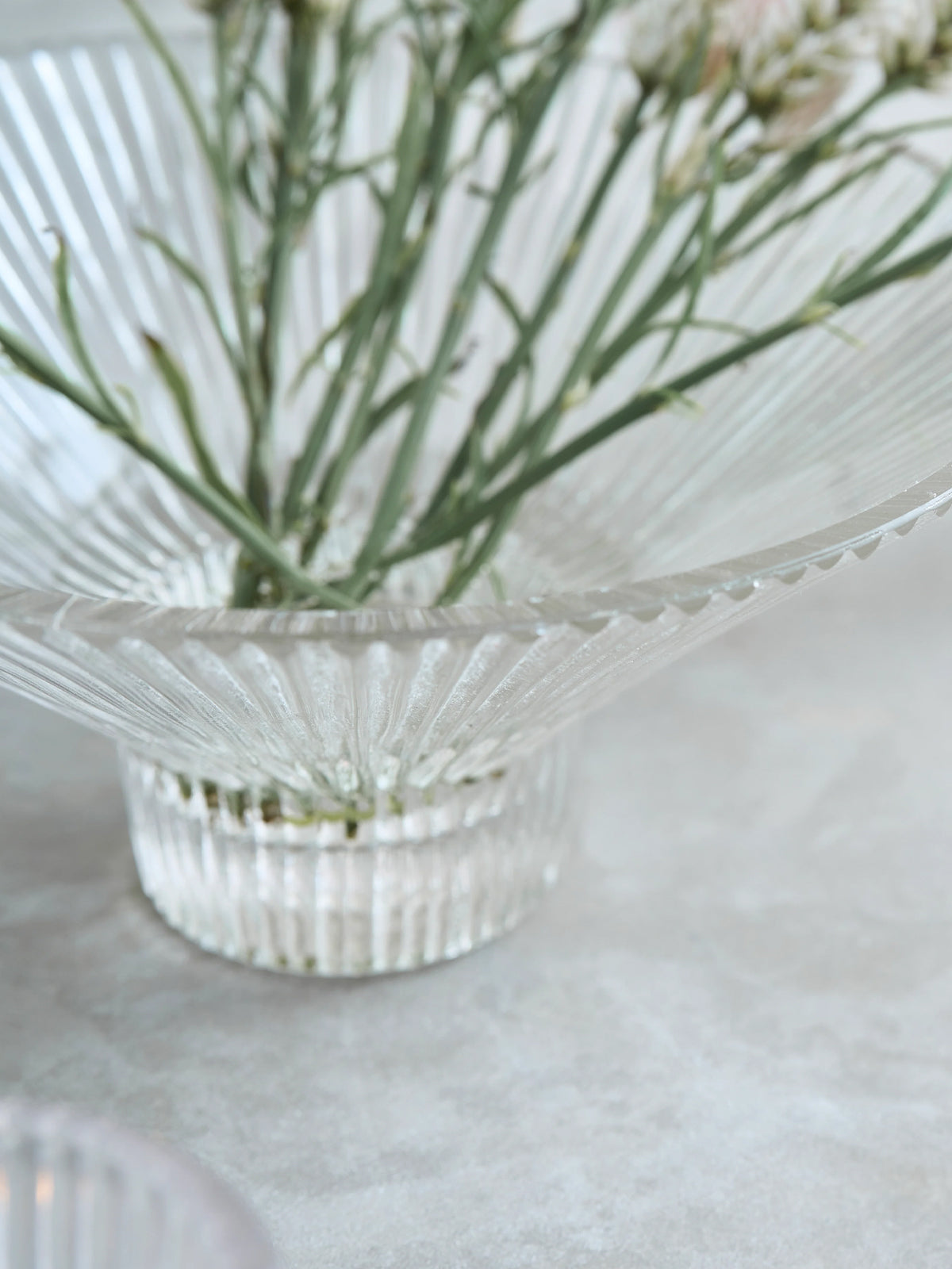 Low Clear Pressed Glass Bowl