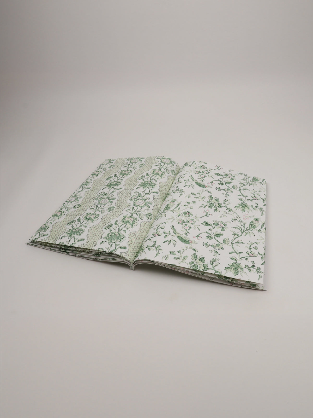 Green Block Printed Gift Wrapping Paper Booklet