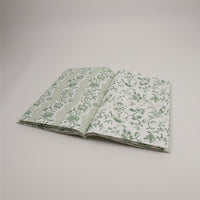 Green Block Printed Gift Wrapping Paper Booklet