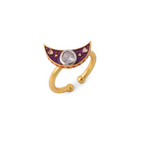 Crescent Polki Ring