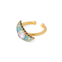 Crescent Polki Ring