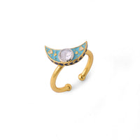 Crescent Polki Ring