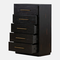 Suki Black Tall Boy Dresser