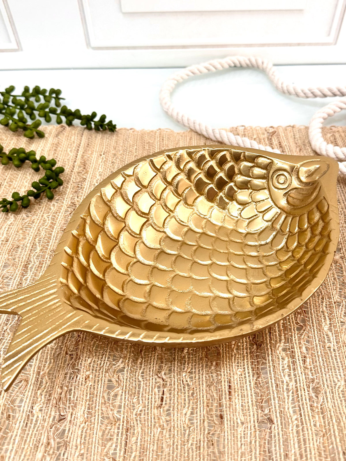 Etched Gold Fish Bowl