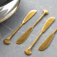 Golden Seashell Spreader, Set of 4