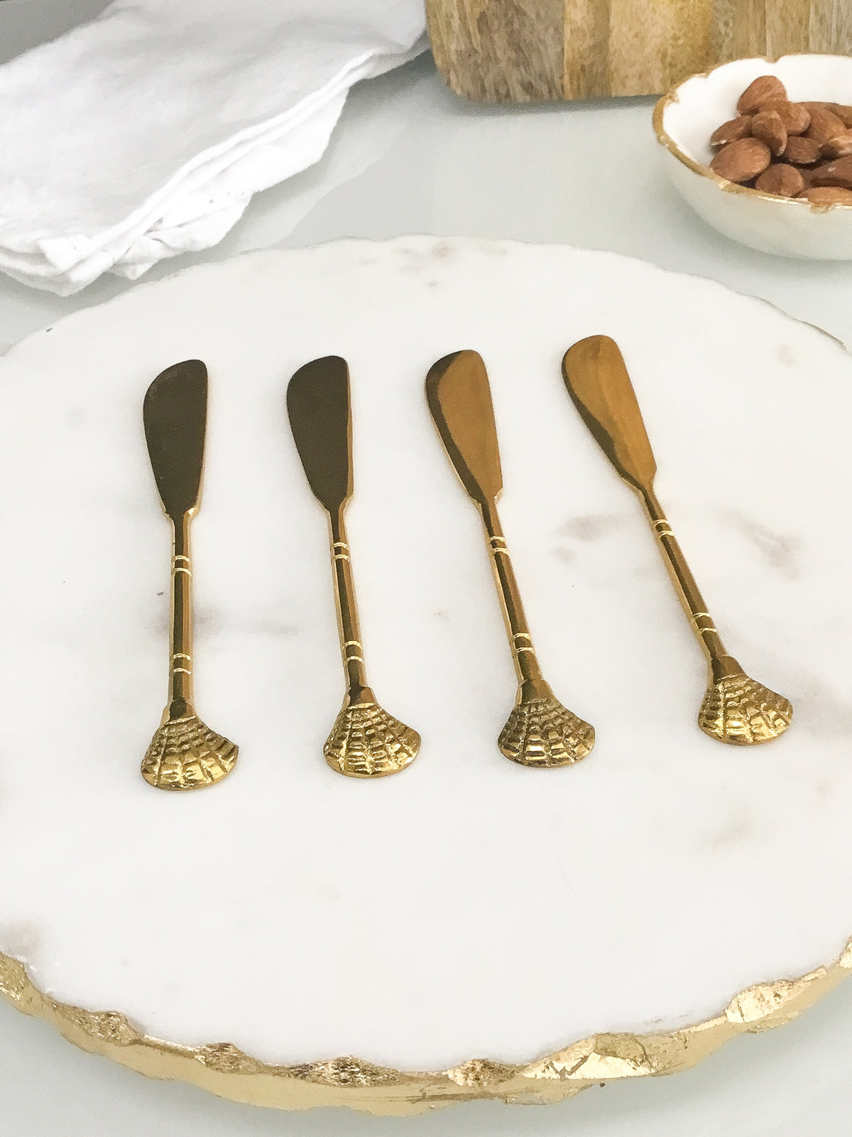 Golden Seashell Spreader, Set of 4