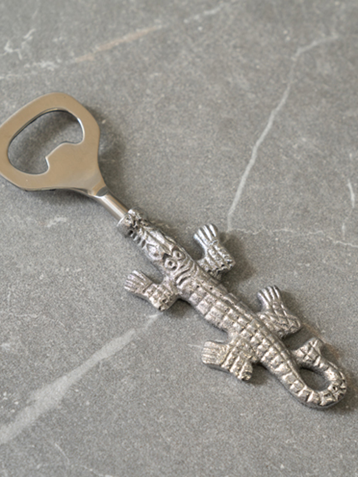 Silver Crocodile Bottle Opener