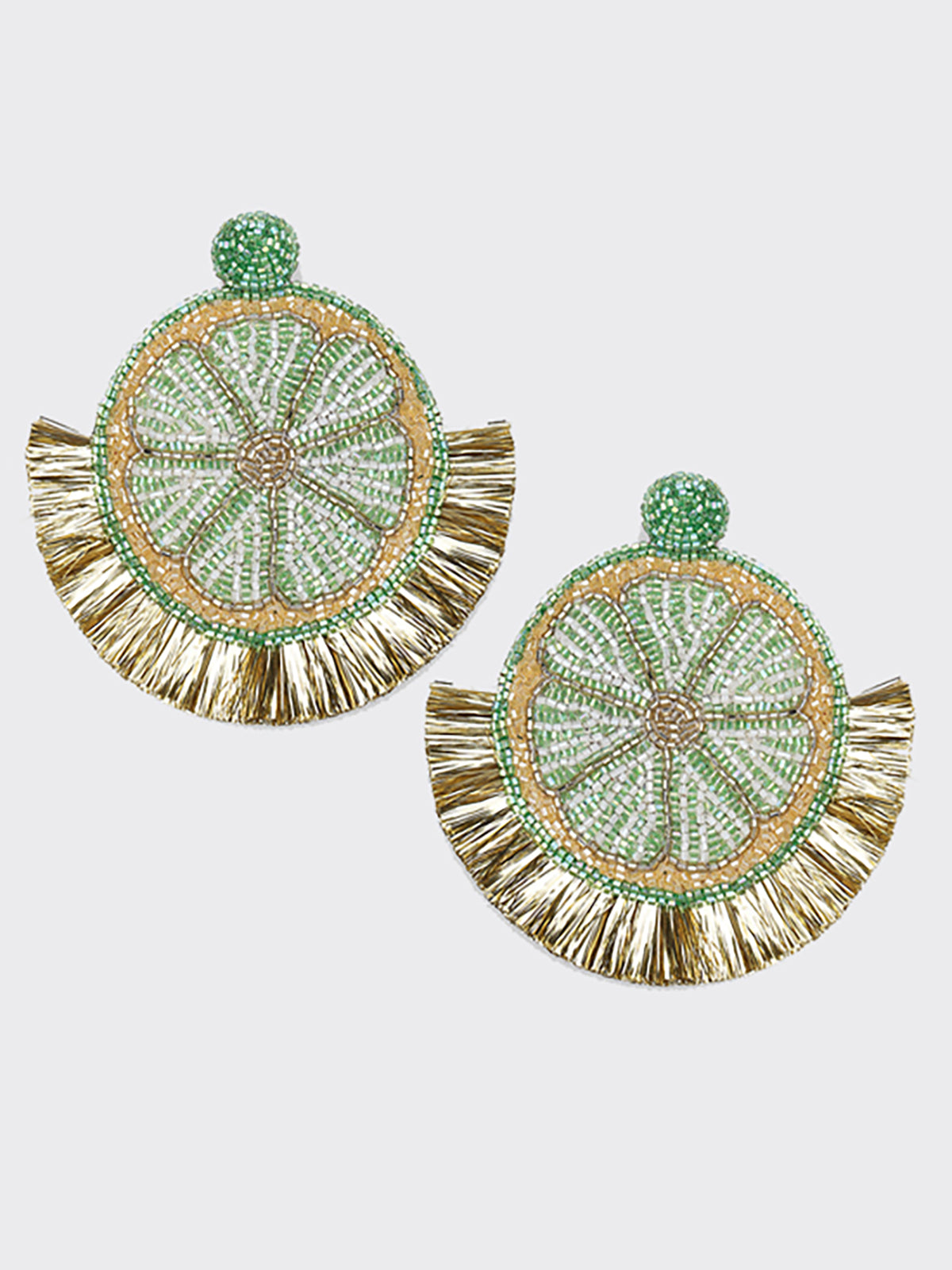 Lime Mosaic Citrus Earrings