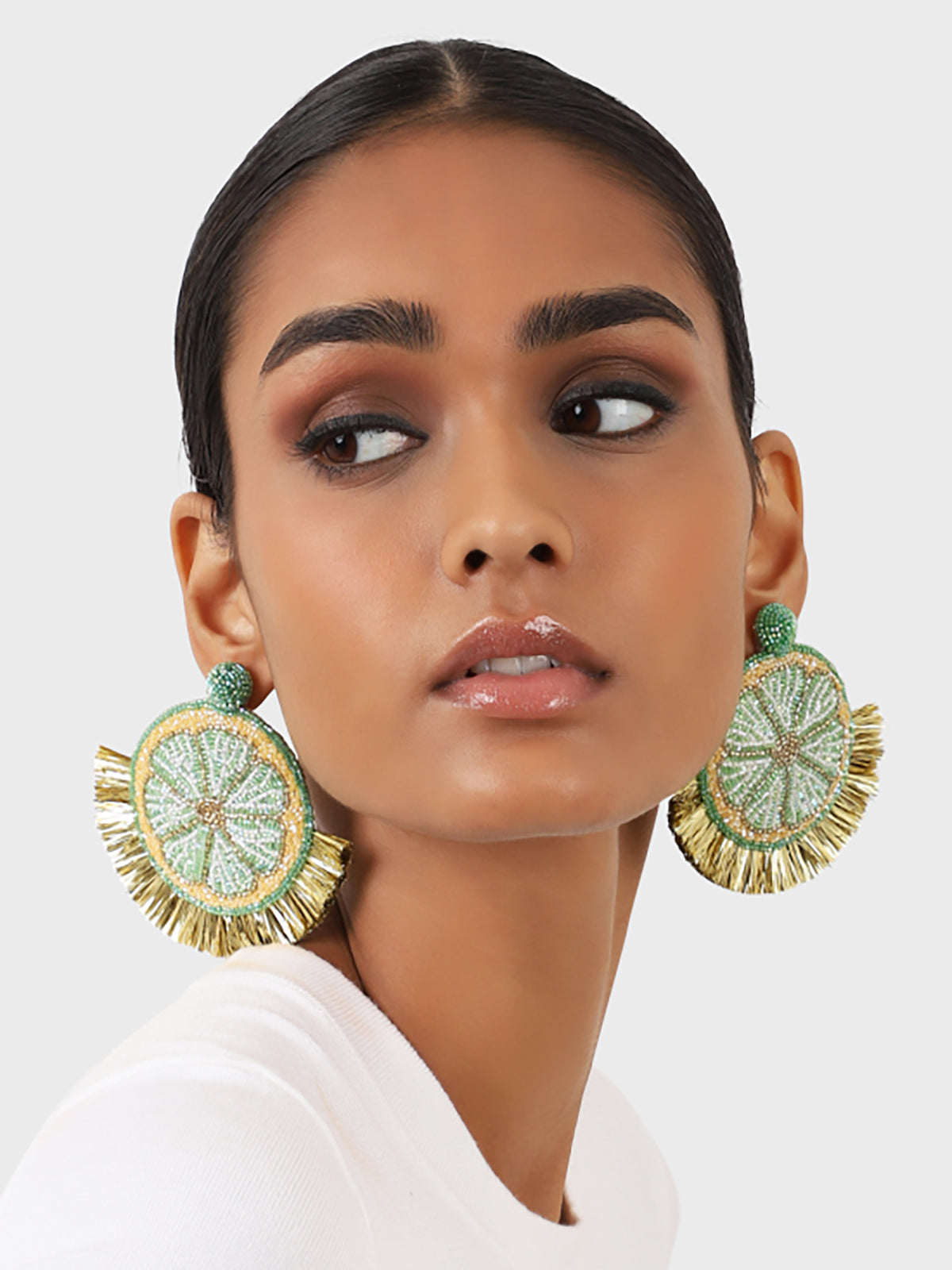 Lime Mosaic Citrus Earrings