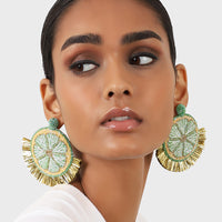 Lime Mosaic Citrus Earrings