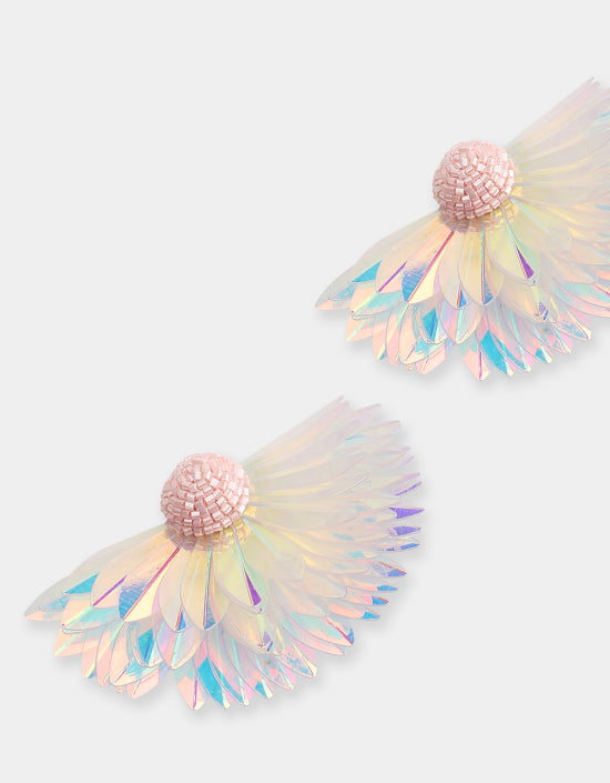 Marigold Earrings in Light Pink