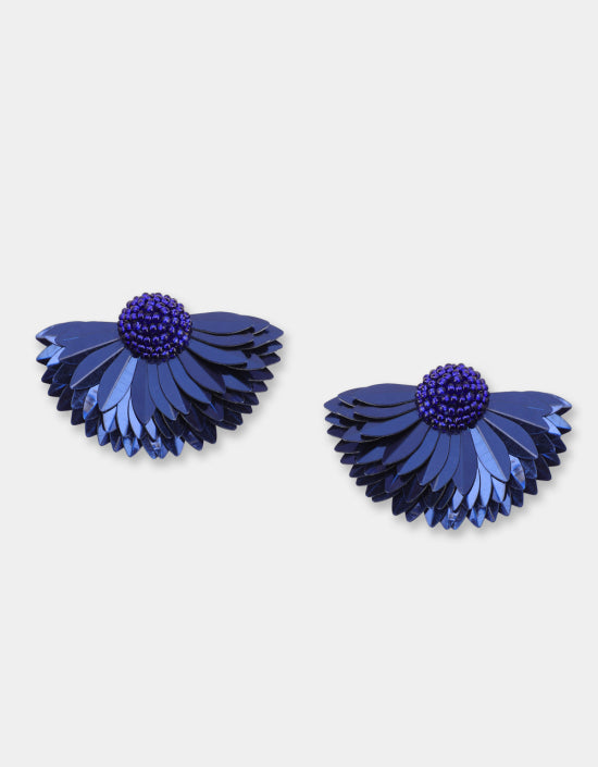 Marigold Earrings in Navy