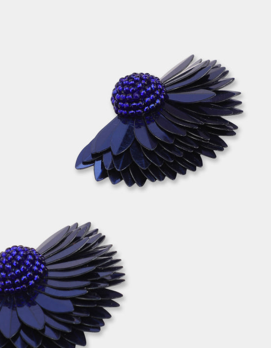 Marigold Earrings in Navy