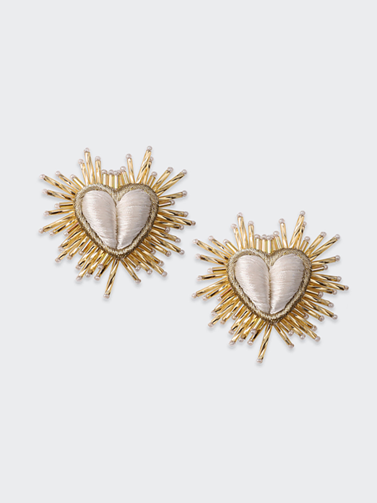 Sparkle Heart Silk Earrings