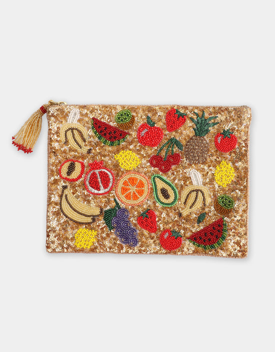 Large Mixed Fruit Jewelry Bag