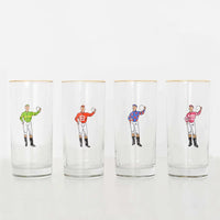 Jockey Drinking Glasses, Set of 4