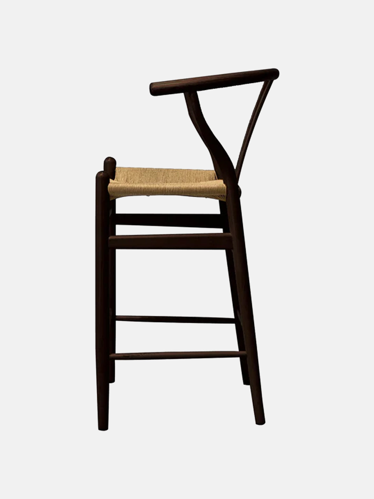 Black Wishbone Island Counter Stool