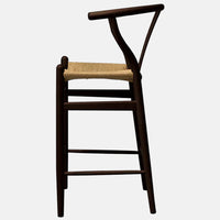 Black Wishbone Island Counter Stool