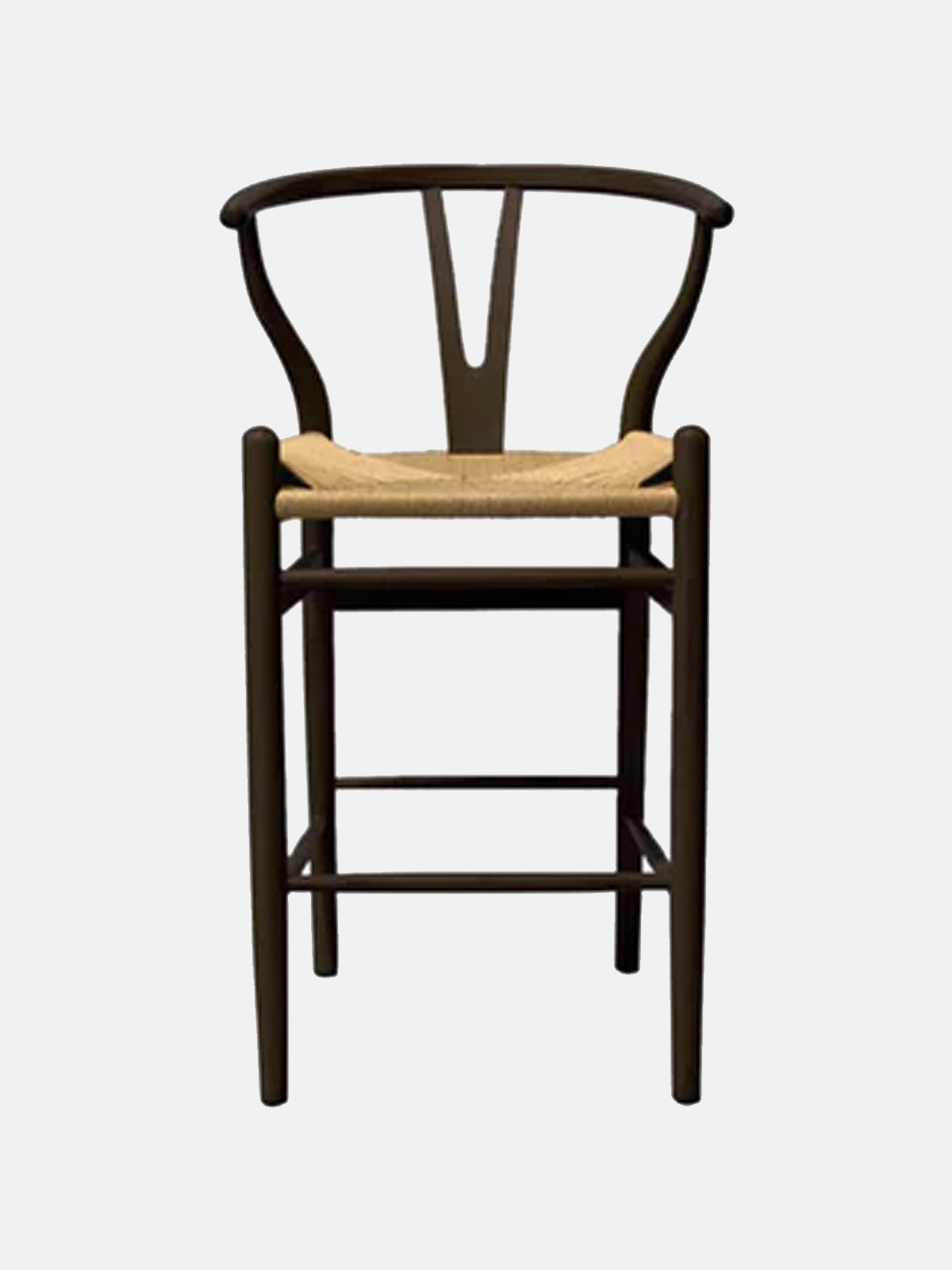 Black Wishbone Island Counter Stool