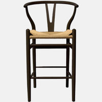 Black Wishbone Island Counter Stool