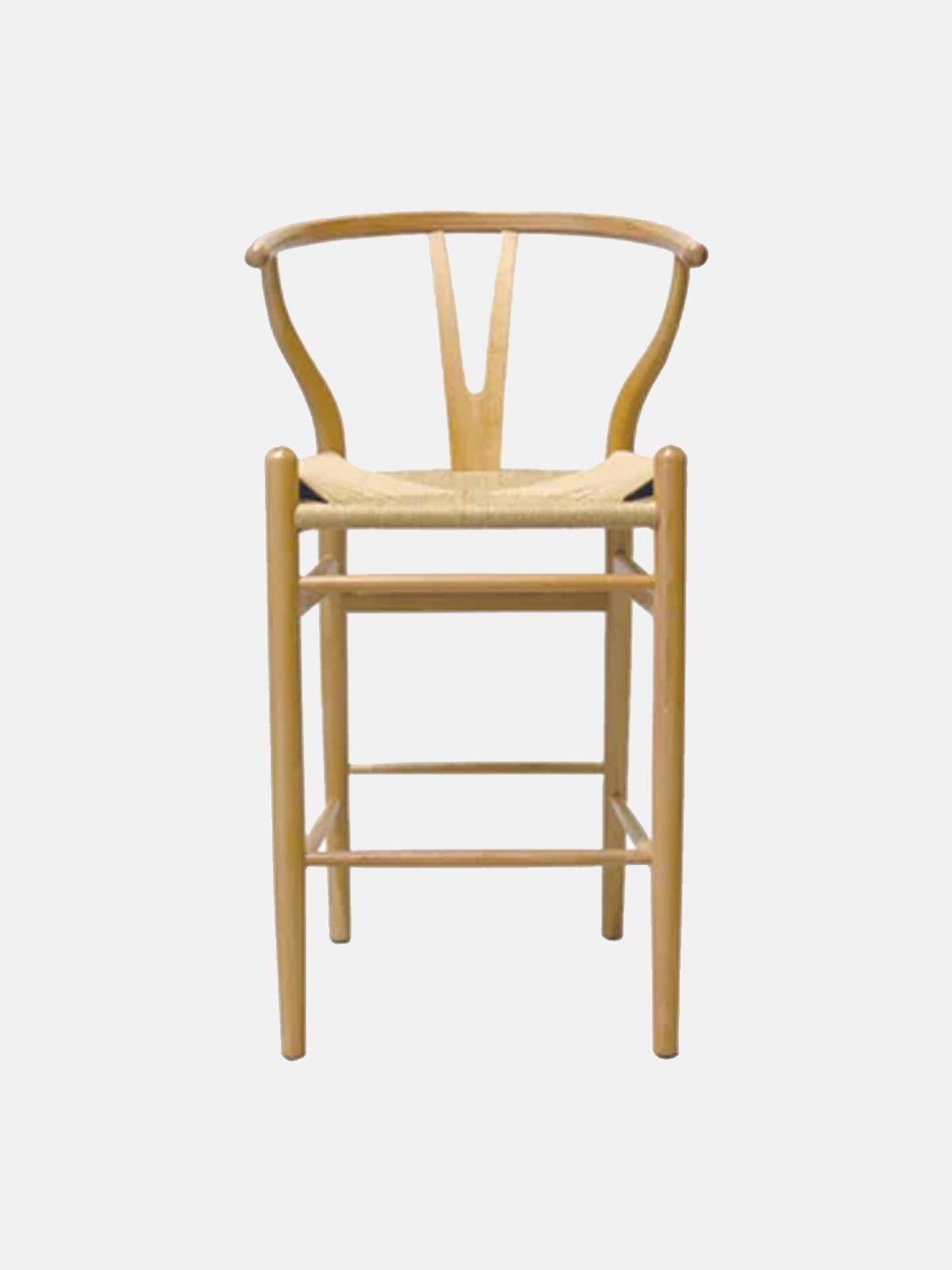 Natural Wishbone Island Counter Stool