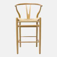 Natural Wishbone Island Counter Stool