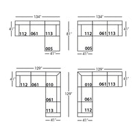 The Neval 5 Piece Sectional