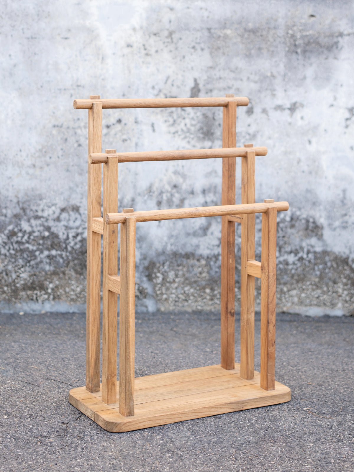 Alfa Small Teak Rustic Hanger Stand