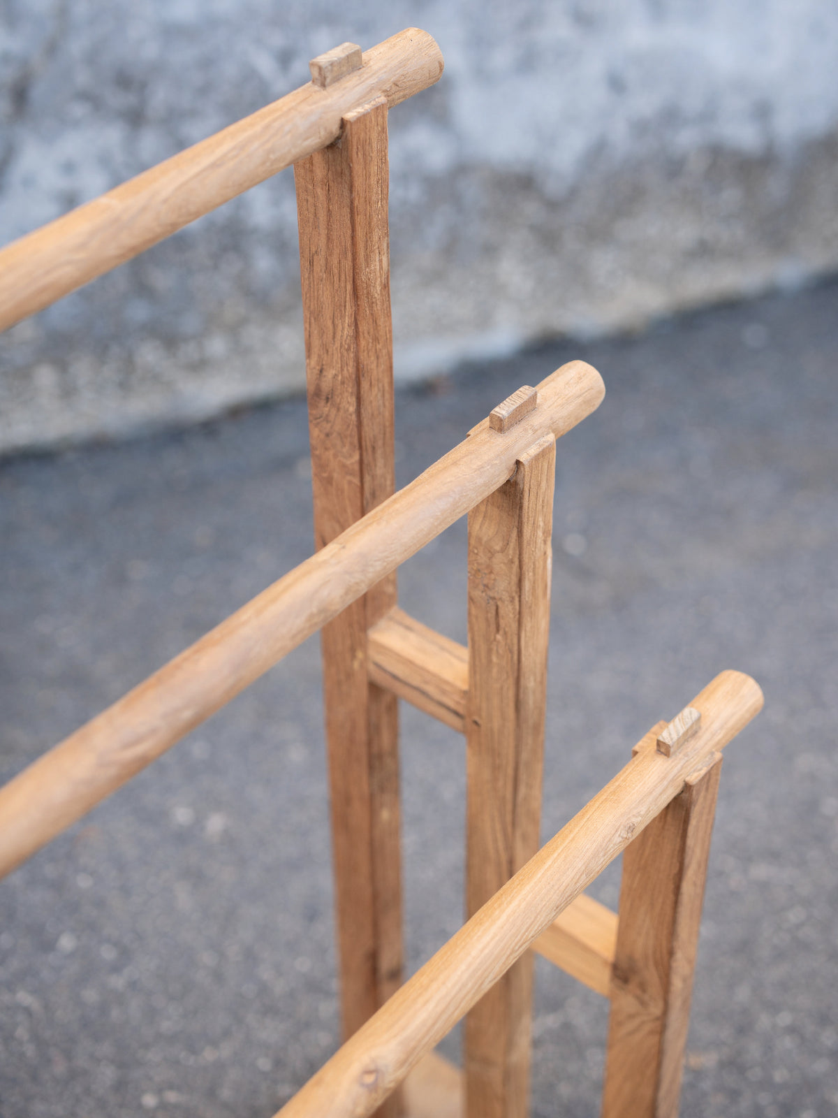 Alfa Small Teak Rustic Hanger Stand