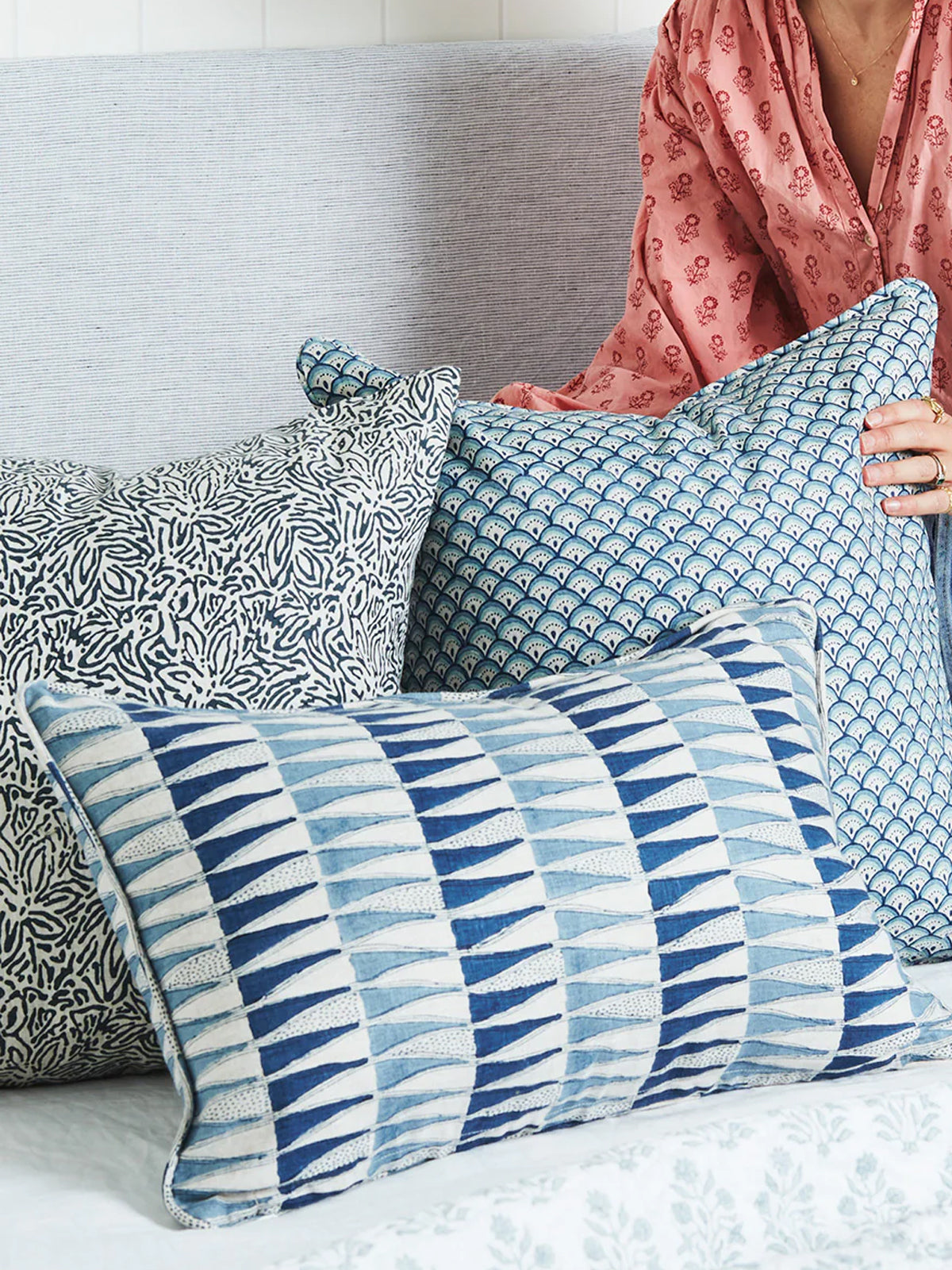 Amalfi Indian Teal Linen Pillow