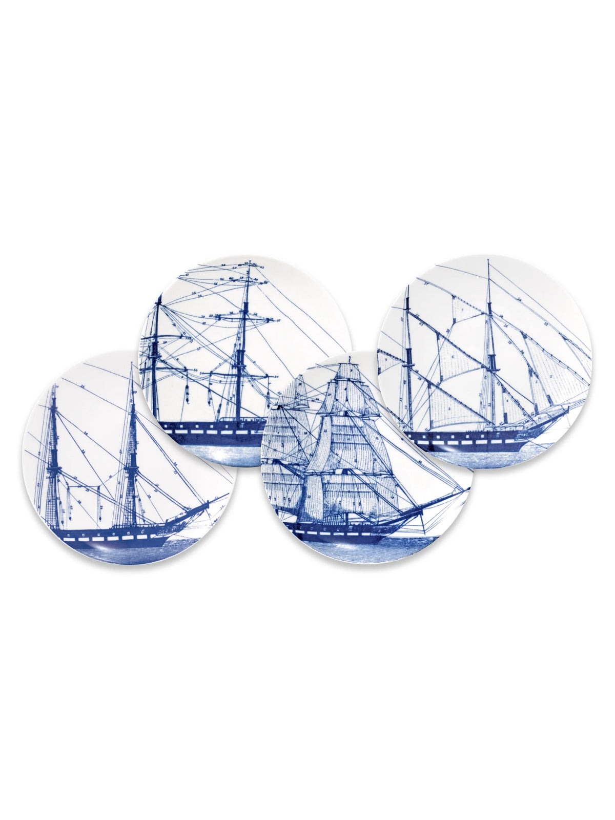 Canape Blue Rigging Plates, Set of 4