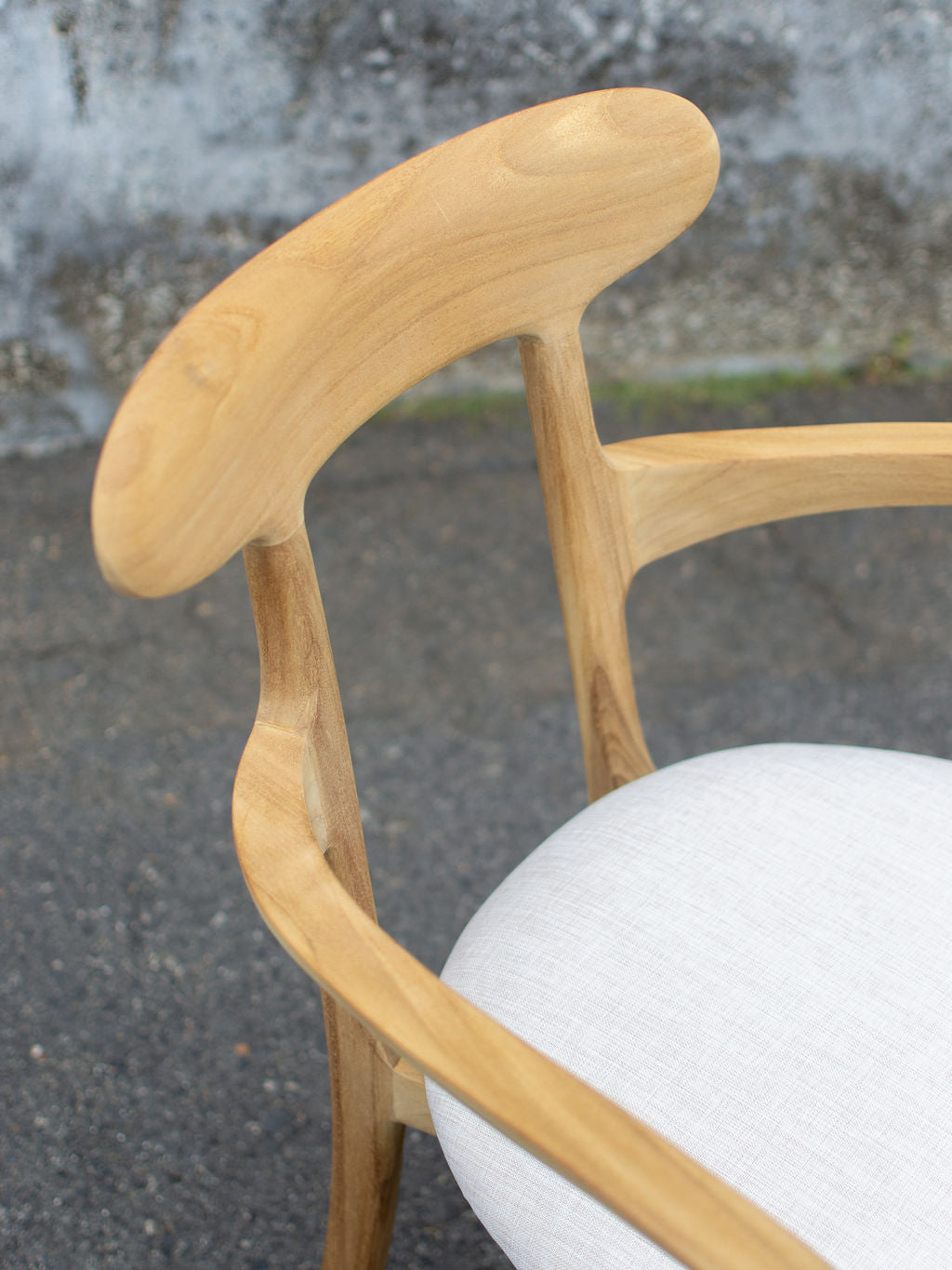 Positano Arm Chair, Natural with Vanilla