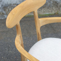 Positano Arm Chair, Natural with Vanilla