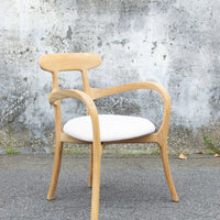 Positano Arm Chair, Natural with Vanilla