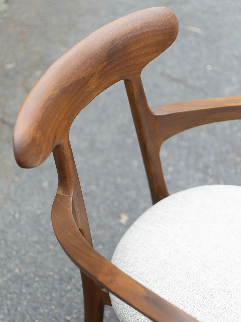 Positano Arm Chair, Walnut with Paloma