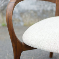 Positano Arm Chair, Walnut with Paloma