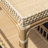 Natural Rattan Bar Cart Console