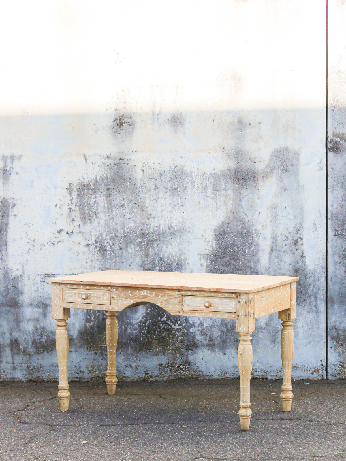 Vintage Bone Inlay Table