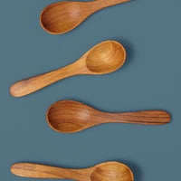 Small Teak Teaspoon, Set of 4