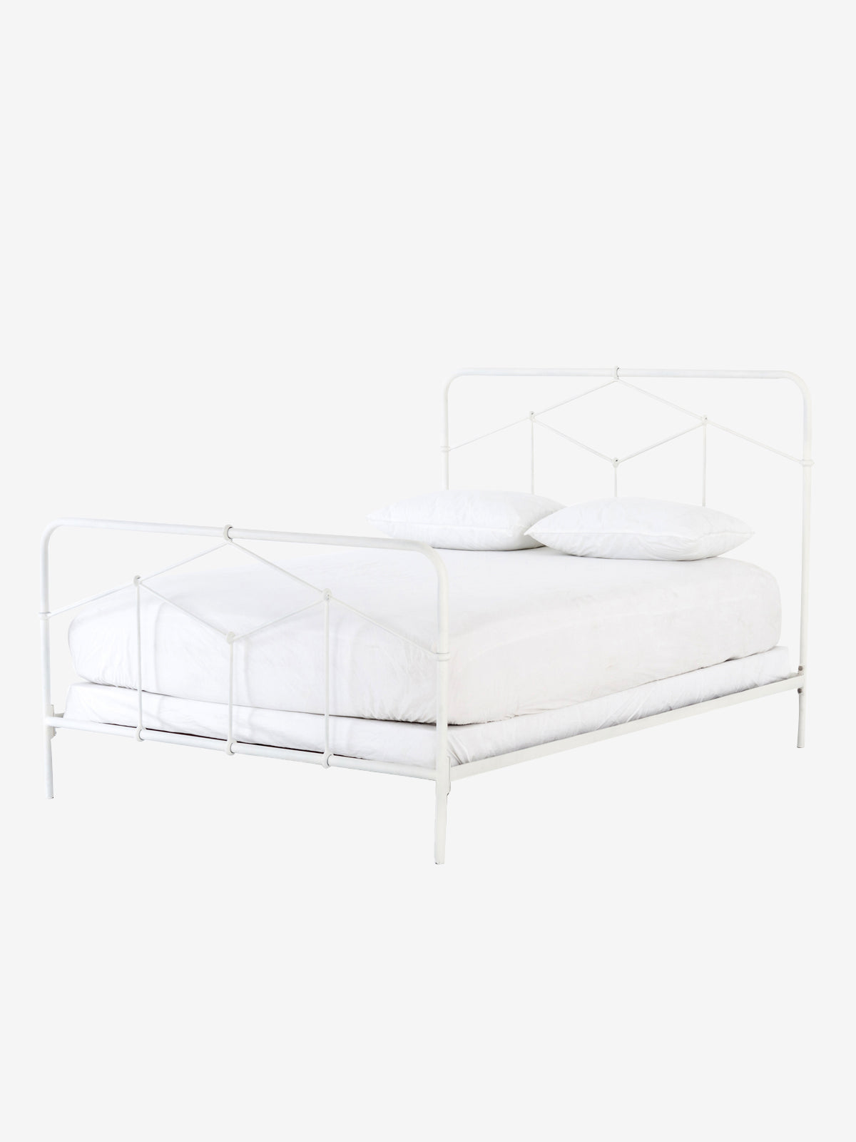 Casey Iron Bed, White