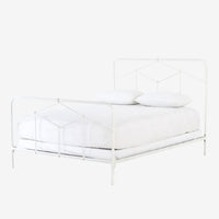 Casey Iron Bed, White