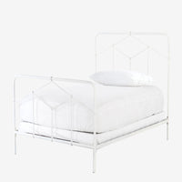 Casey Iron Bed, White