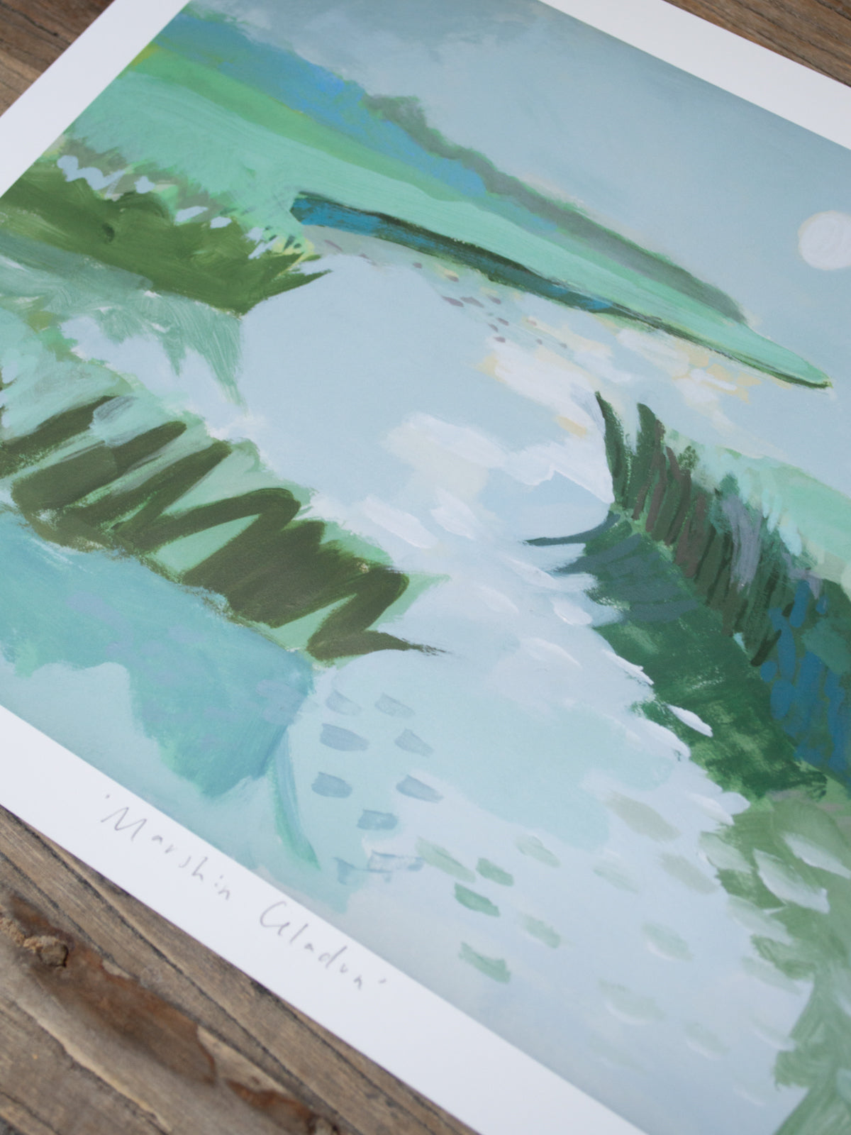 "Marsh in Celadon" Celadon Exclusive Signed Print by Blakely Made