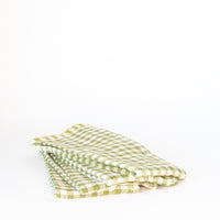 Green Gingham Linen Napkin, Set of 4